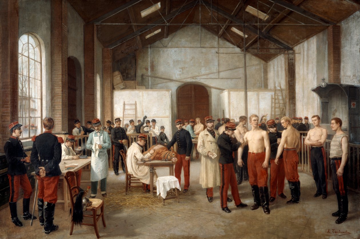 Védőoltás a párizsi Val de Grace Kórházban, 1900. alkotó: Alfred Touchemolin