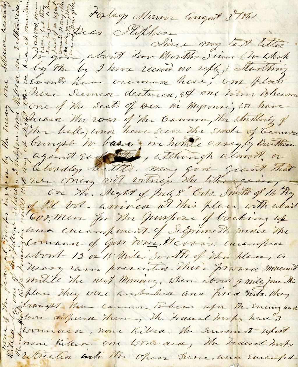 [Alfred Warner] levele Istvánhoz, 1861. augusztus 3 alkotó: Alfred Warner