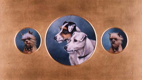 Fox terrier és Yorkshire terrier alkotó: Alfred Wheeler
