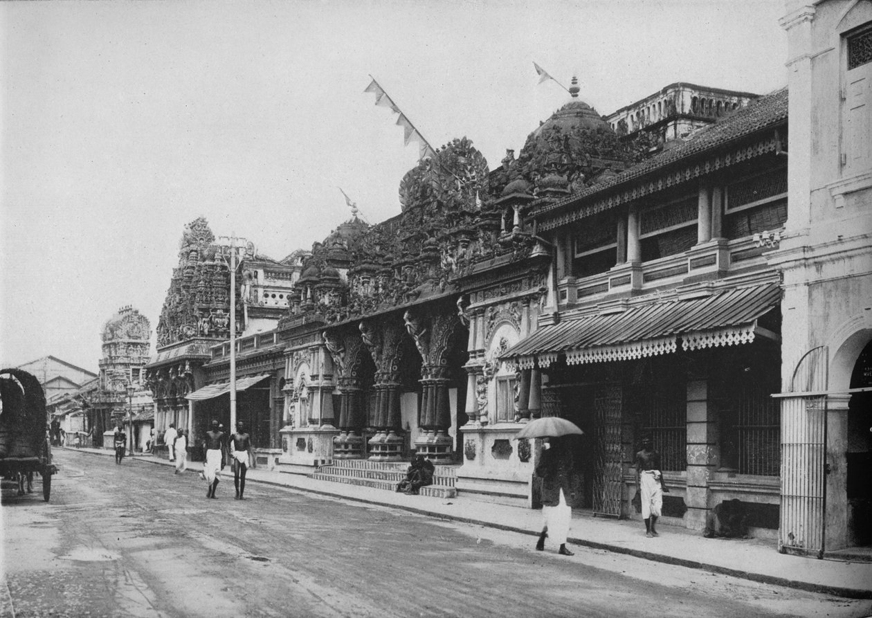 Hindu templom, Pettah, Colombo, 1890, 1910 alkotó: Alfred William Amandus Plate