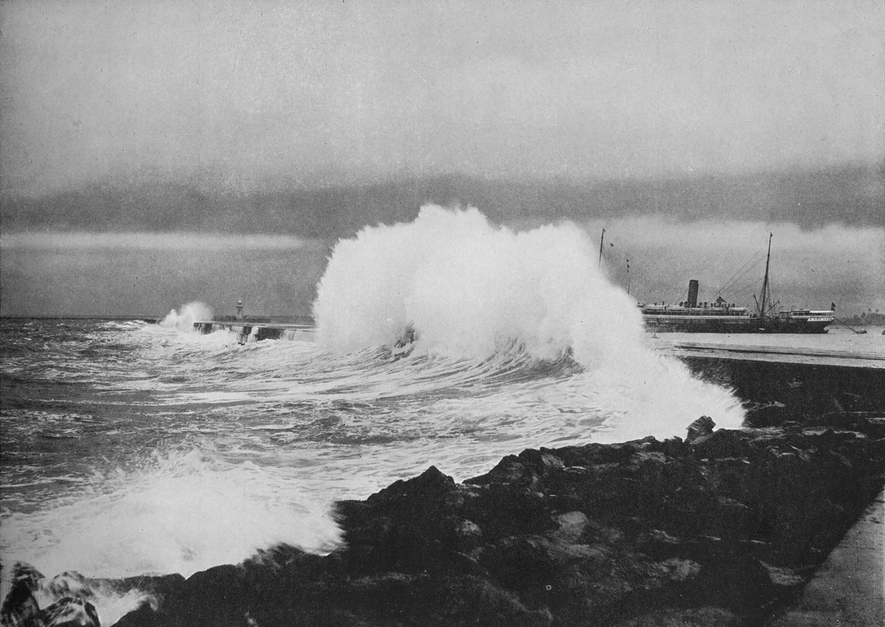 Breakwater, Colombo, S.-W. Monszun, 1890 1910 alkotó: Alfred William Amandus Plate