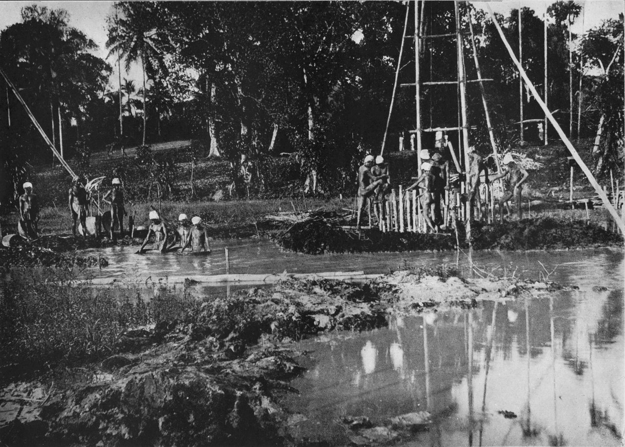 Gem Mining, Ceylon, 1890, 1910 alkotó: Alfred William Amandus Plate
