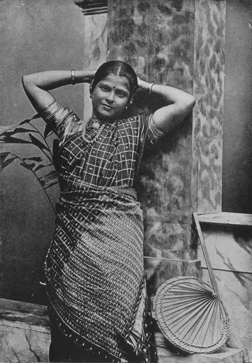 High Caste tamil hölgy, 1890, 1910 alkotó: Alfred William Amandus Plate