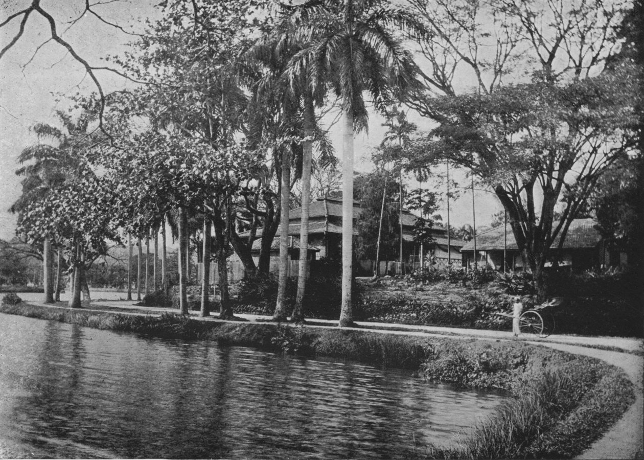 Kandy – A tó festői sarka, 1890, 1910 alkotó: Alfred William Amandus Plate