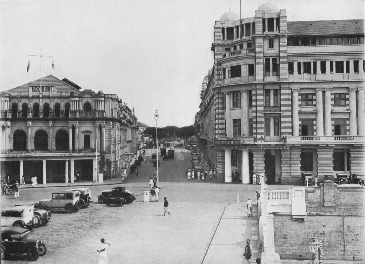 The Grand Oriental Hotel and P. & O. Building, Ceylon, 1890, 1910 alkotó: Alfred William Amandus Plate