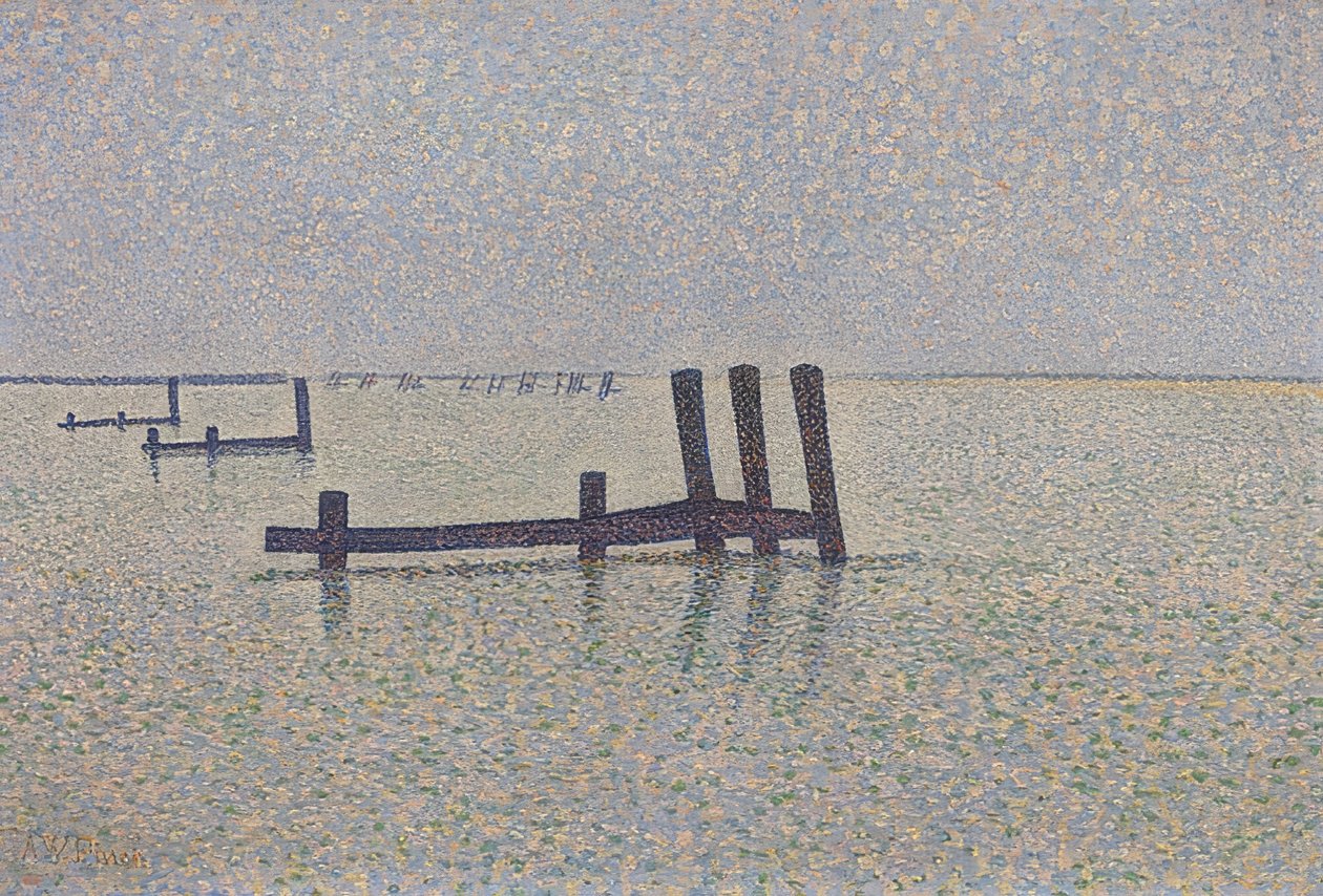La Manche csatorna Nieuwpoortban. 1889 körül alkotó: Alfred William Finch