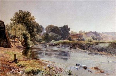 Egy kis ó-Anglia félálomban alkotó: Alfred William Hunt