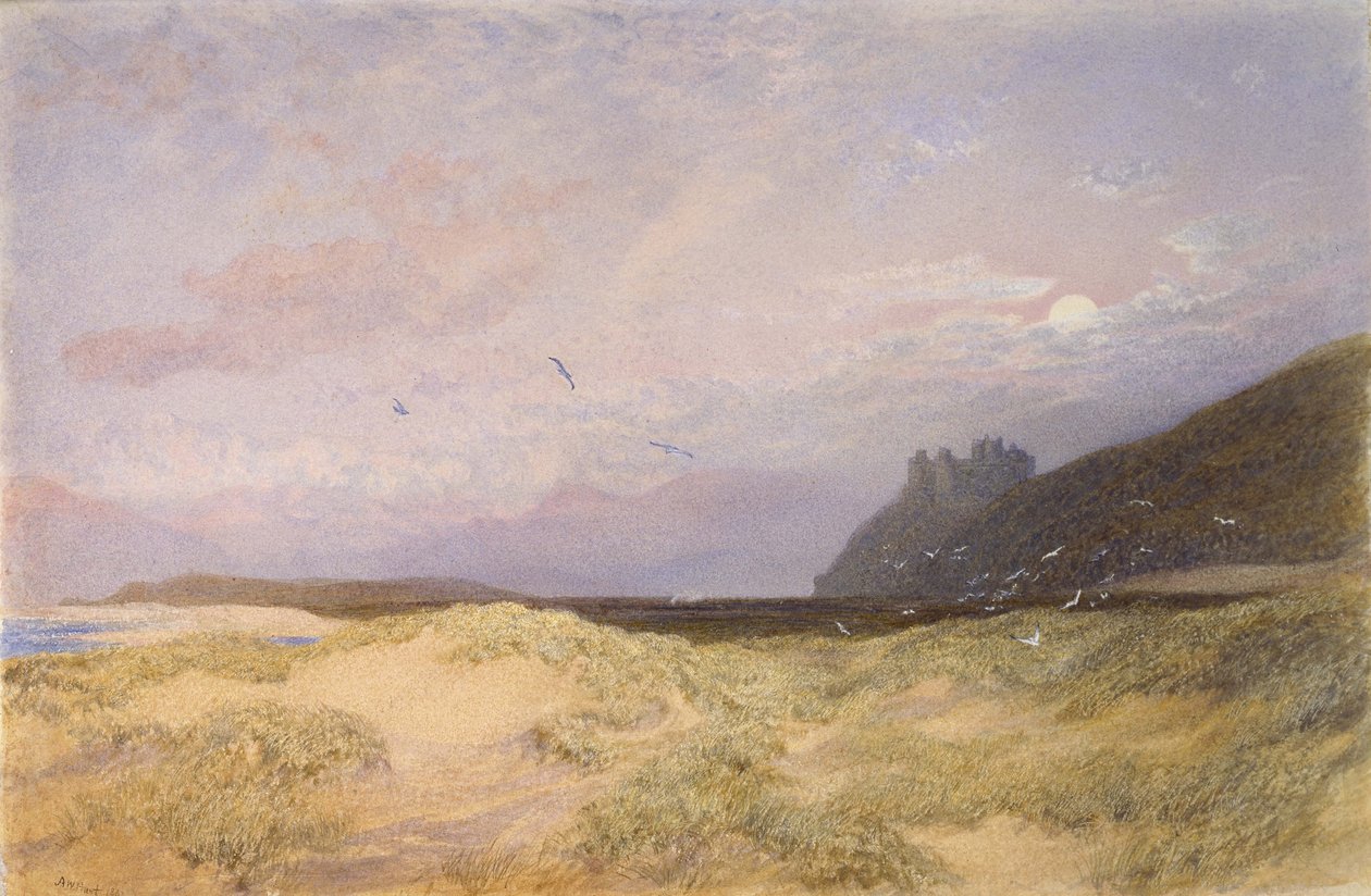 Harlech, 1862 (akvarell, papír) alkotó: Alfred William Hunt
