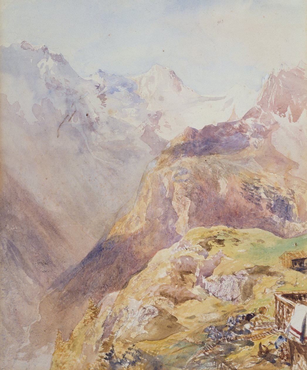 Lauterbrunnen-völgy Murren felől alkotó: Alfred William Hunt