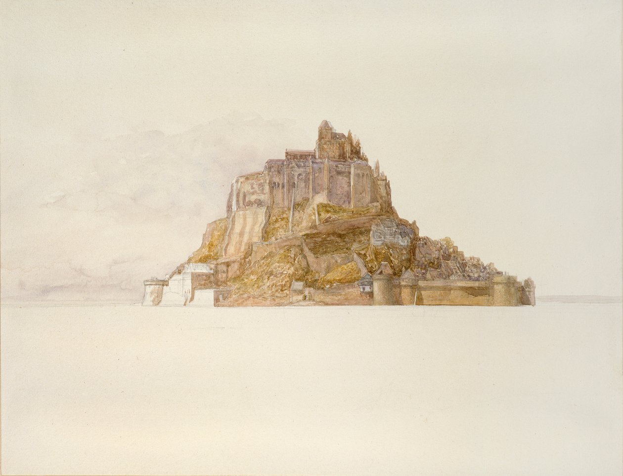 Mont St Michel a homokvidékről, 1876 alkotó: Alfred William Hunt