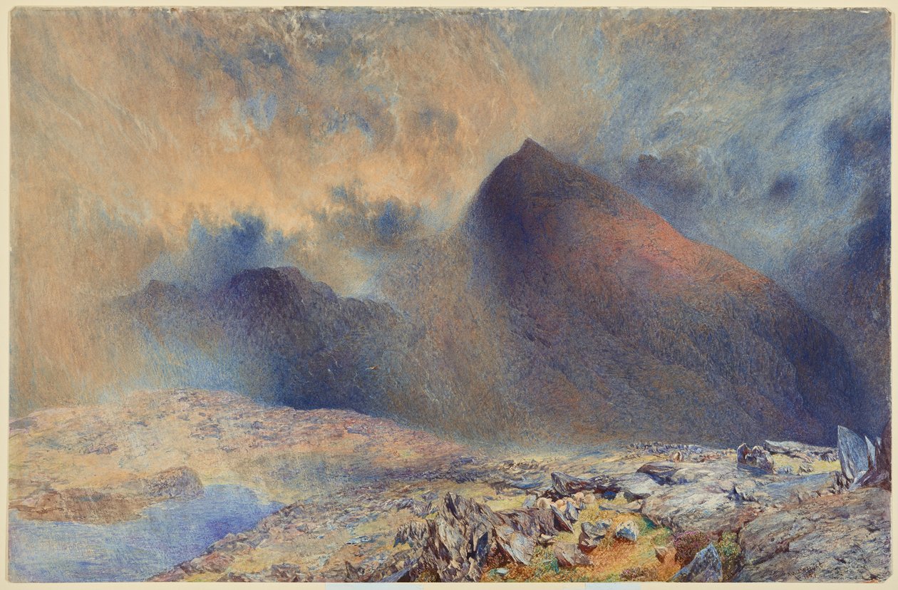 Mount Snowdon a felhőkön keresztül alkotó: Alfred William Hunt