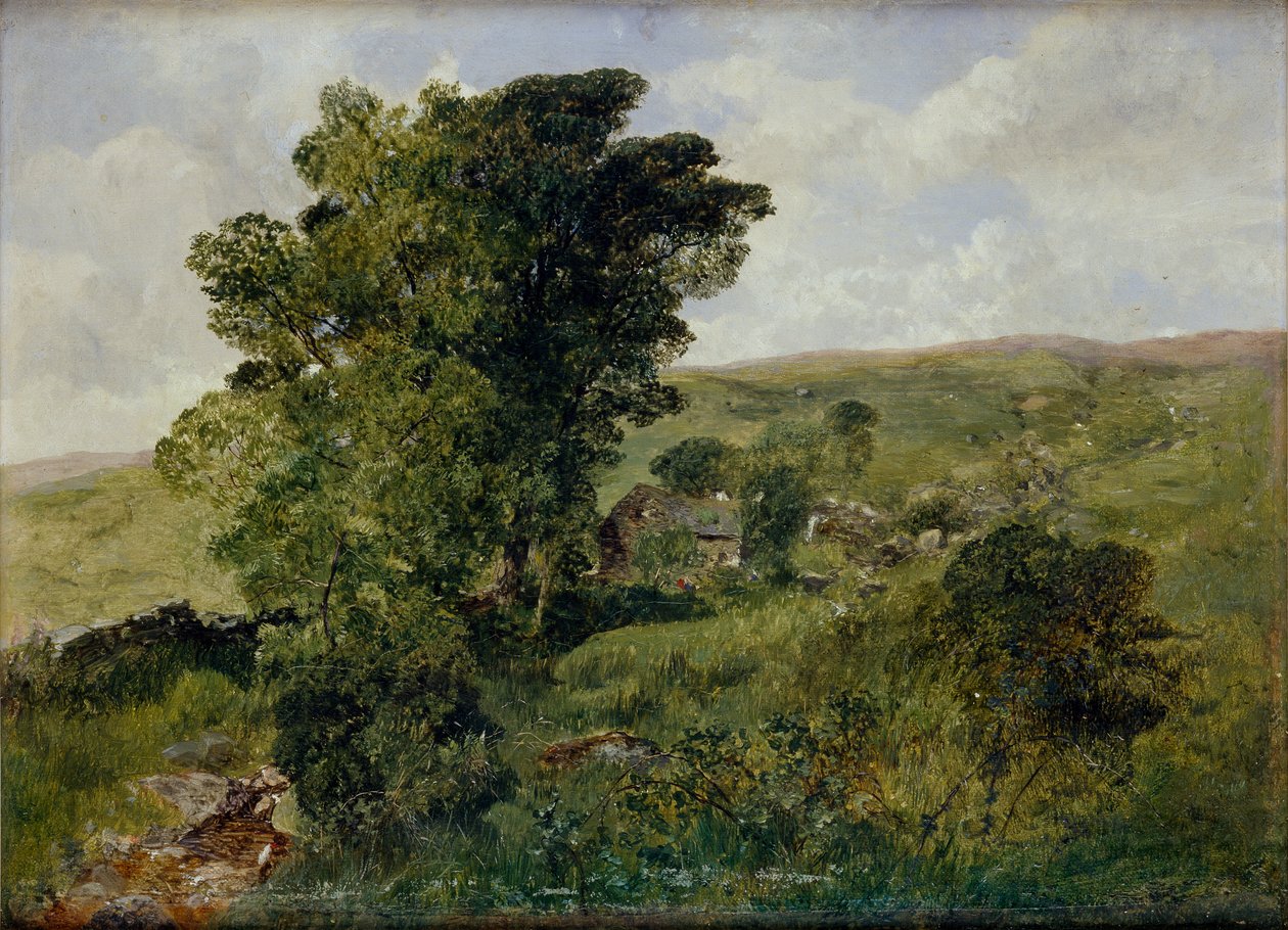 Kilátás Nantlle-re, Caernarvonshire, 1855 alkotó: Alfred William Hunt