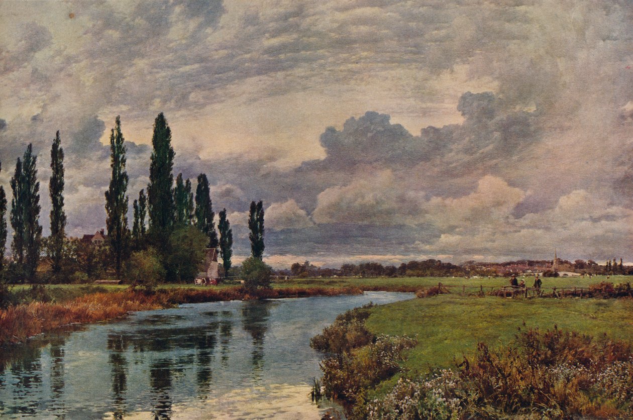 Nyárfák a Temze völgyében, 19. század, 1938 alkotó: Alfred William Parsons