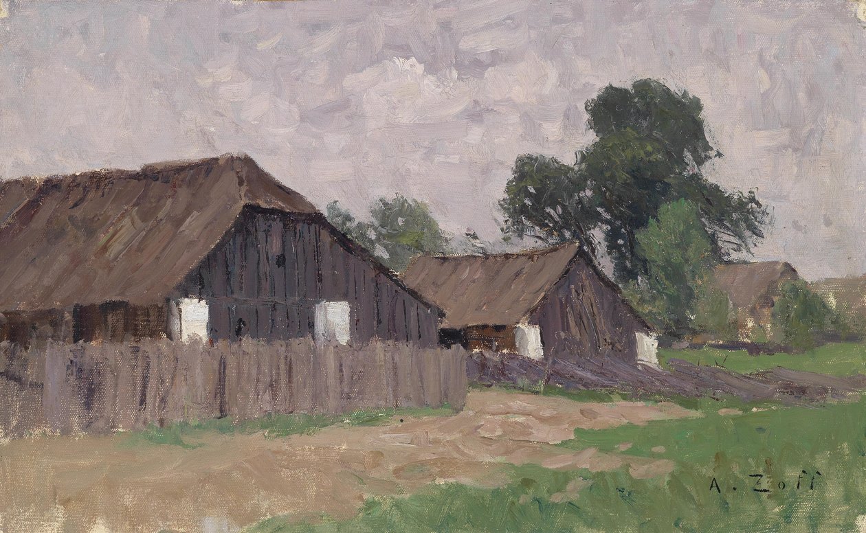 Parasztházak Klagenfurt közelében alkotó: Alfred Zoff