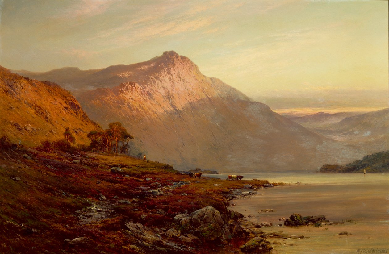Dhu Loch, Balmoral közelében (olaj, vászon) alkotó: Alfred de Breanski