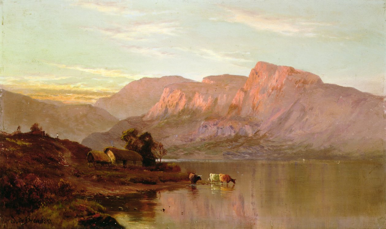 Stroulacher, Loch Katrine (olaj, vászon) alkotó: Alfred de Breanski