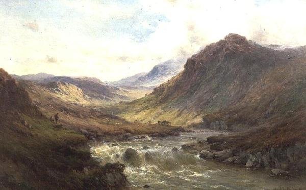 The Falls in Invergarry, Glen Till alkotó: Alfred de Breanski