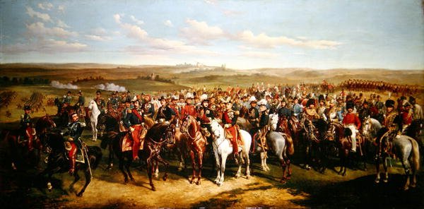 Albert herceg (1819-61) látogatása III. Napóleon császárnál (1808-73) a Boulogne melletti magaslaton, 1854. szeptember 8. (olaj, vászon) alkotó: Alfred de Prades
