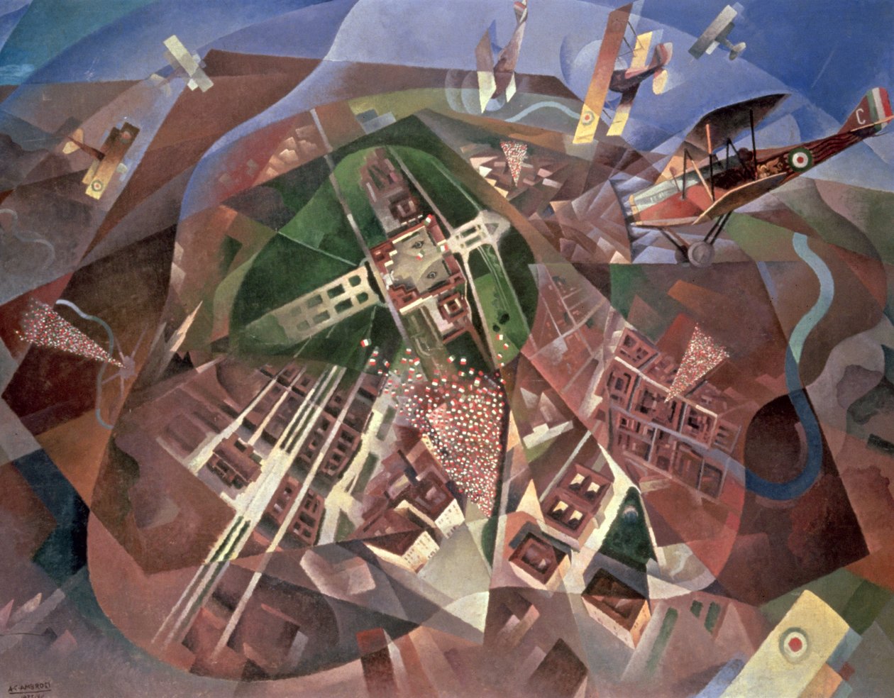 Repülés Bécs felett, 1933 alkotó: Alfredo G. Ambrosi