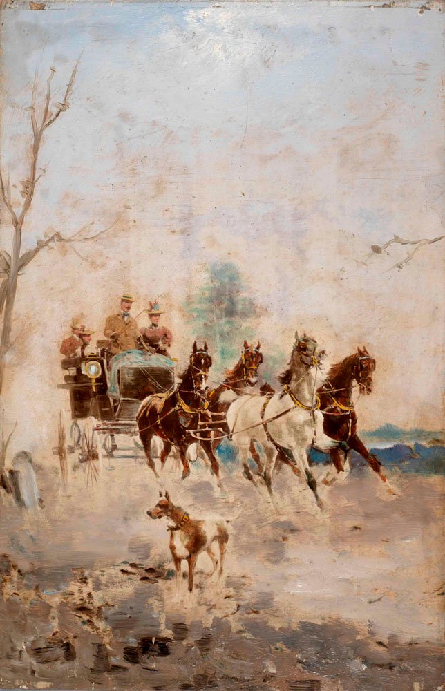 Séta négykerekű kocsival alkotó: Alfredo Tominz