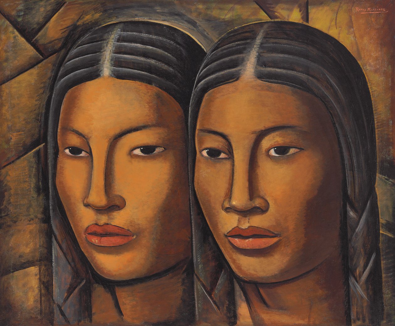 Az ikrek; Las Gemelas, 1930 körül (olaj, vászon) alkotó: Alfredo Ramos Martinez