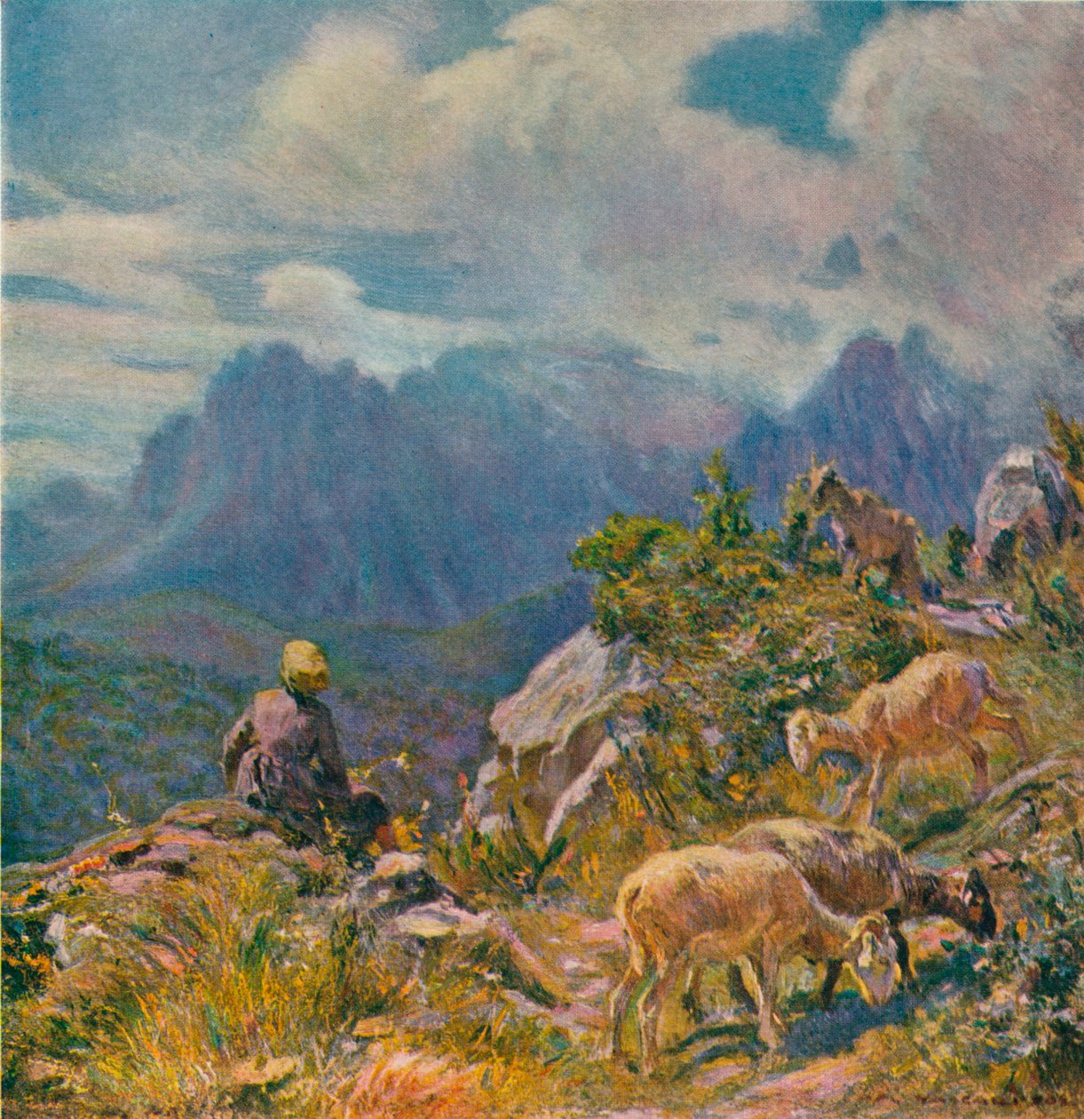 „Legelők az Apuan Alpokban”, 1922 alkotó: Alfredo Vaccari