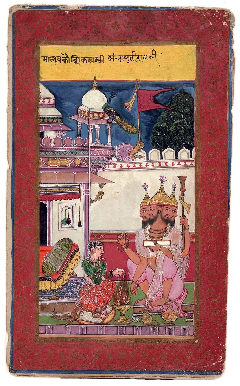 Kambhavati Ragini, Malcos, ౧౫౯౧ (átlátszatlan wc és arany papíron) alkotó: Ali and Hatim Husain
