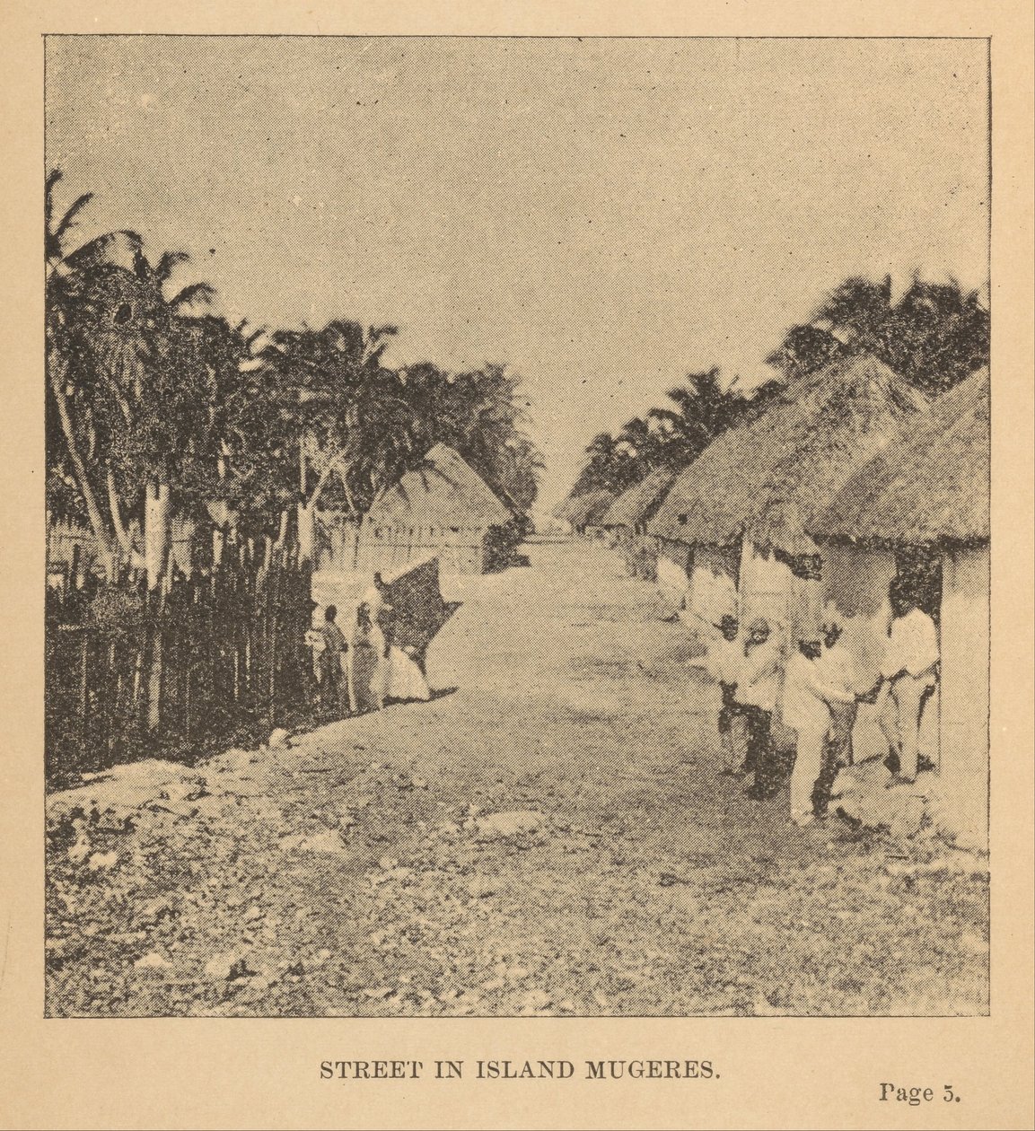 Utca Isla Mujeresben alkotó: Alice D. Le Plongeon
