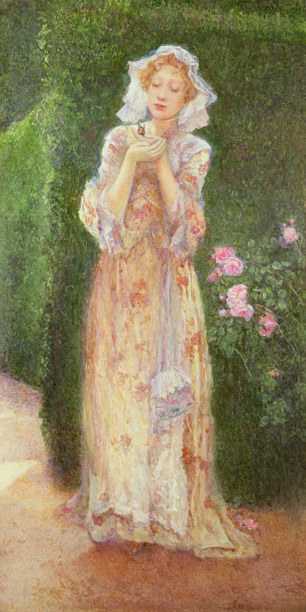 Hölgy egy pillangóval alkotó: Alice Macallan Swan