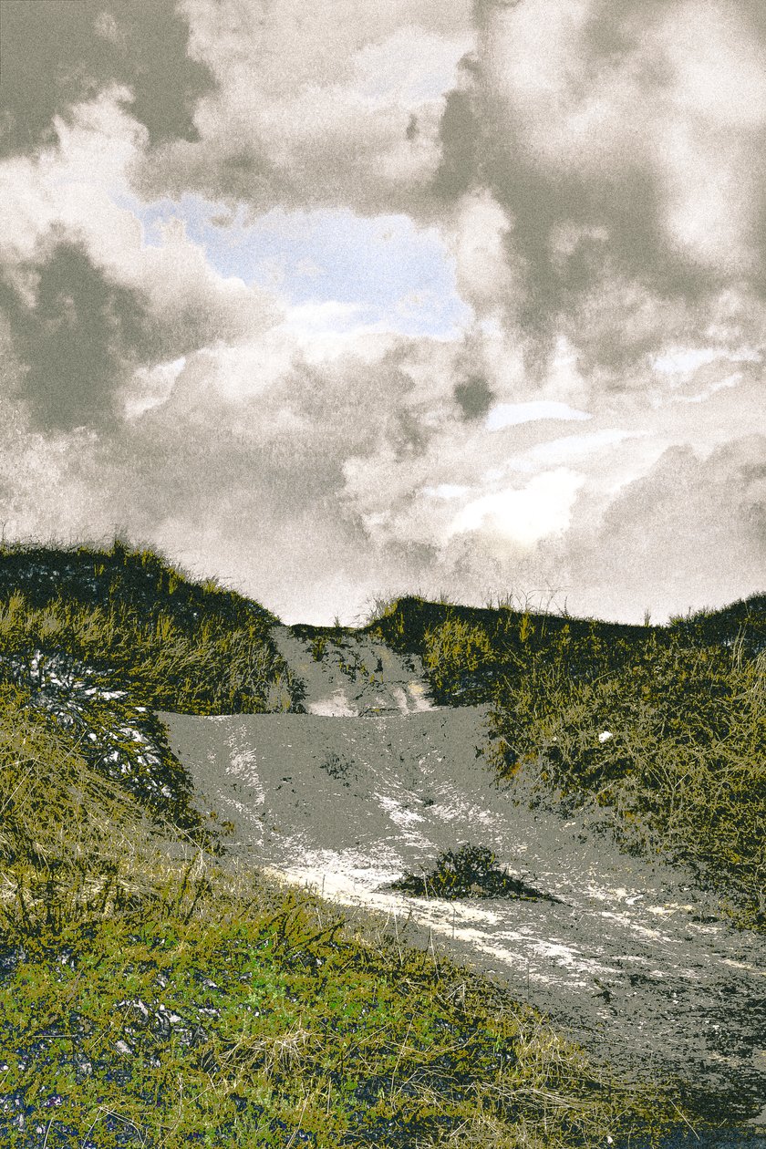 Beach Path, 2018 (kézzel átfestett fotó) alkotó: Alice Gur-Arie