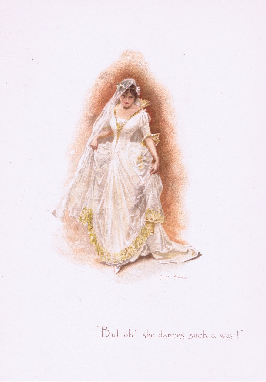 De ó, ő így táncol!, a Hildesheimer & Faulkner által kiadott Some Old Love Songs-ból, 1892 alkotó: Alice Havers