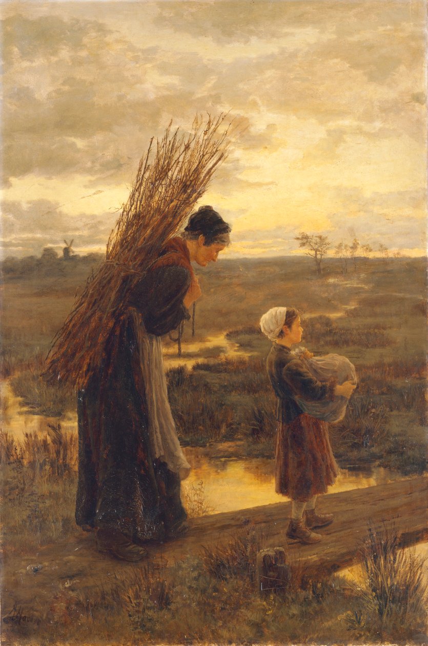 „Hazafelé mentek fáradt útjukon”, 1870-1890 alkotó: Alice Mary Morgan