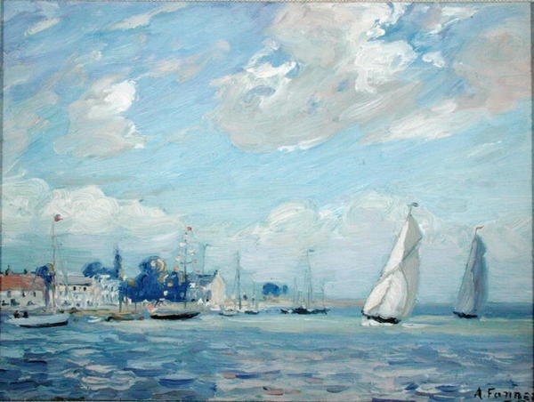 Szellős nap (olaj a fedélzeten) alkotó: Alice Maud Fanner