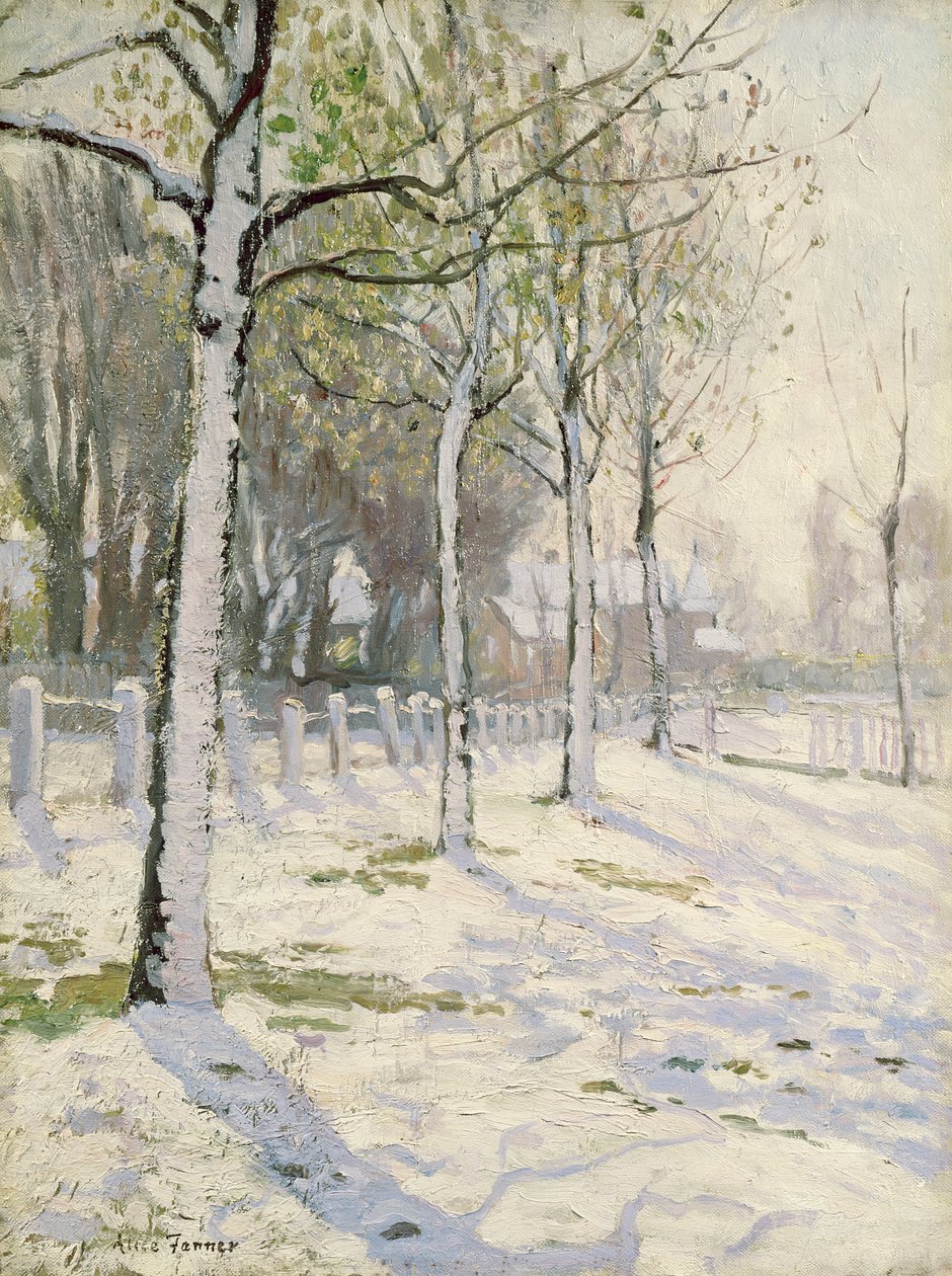 Nyárfák a hóban alkotó: Alice Maud Fanner