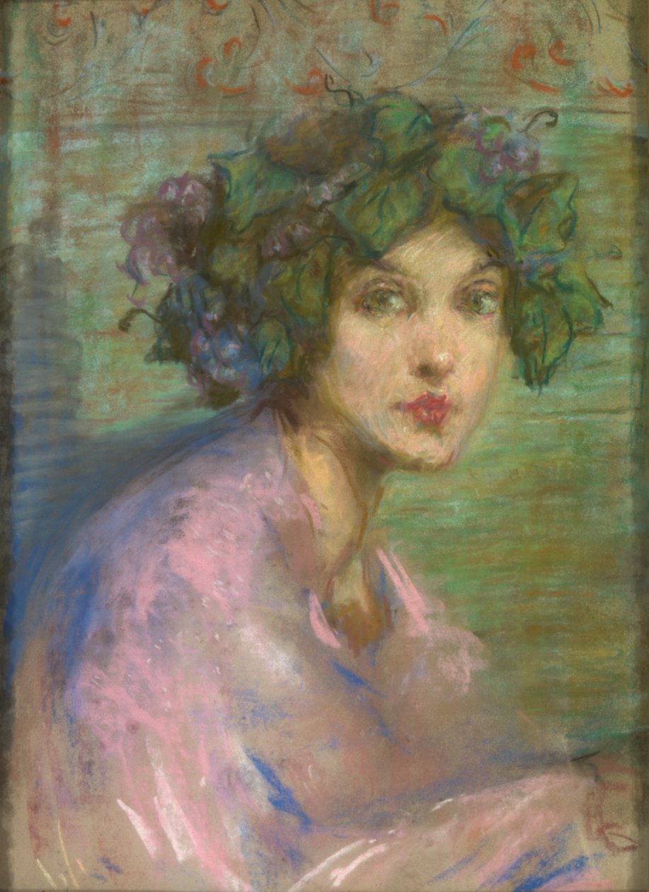 Bacchante (pasztell papíron) alkotó: Alice Pike Barney