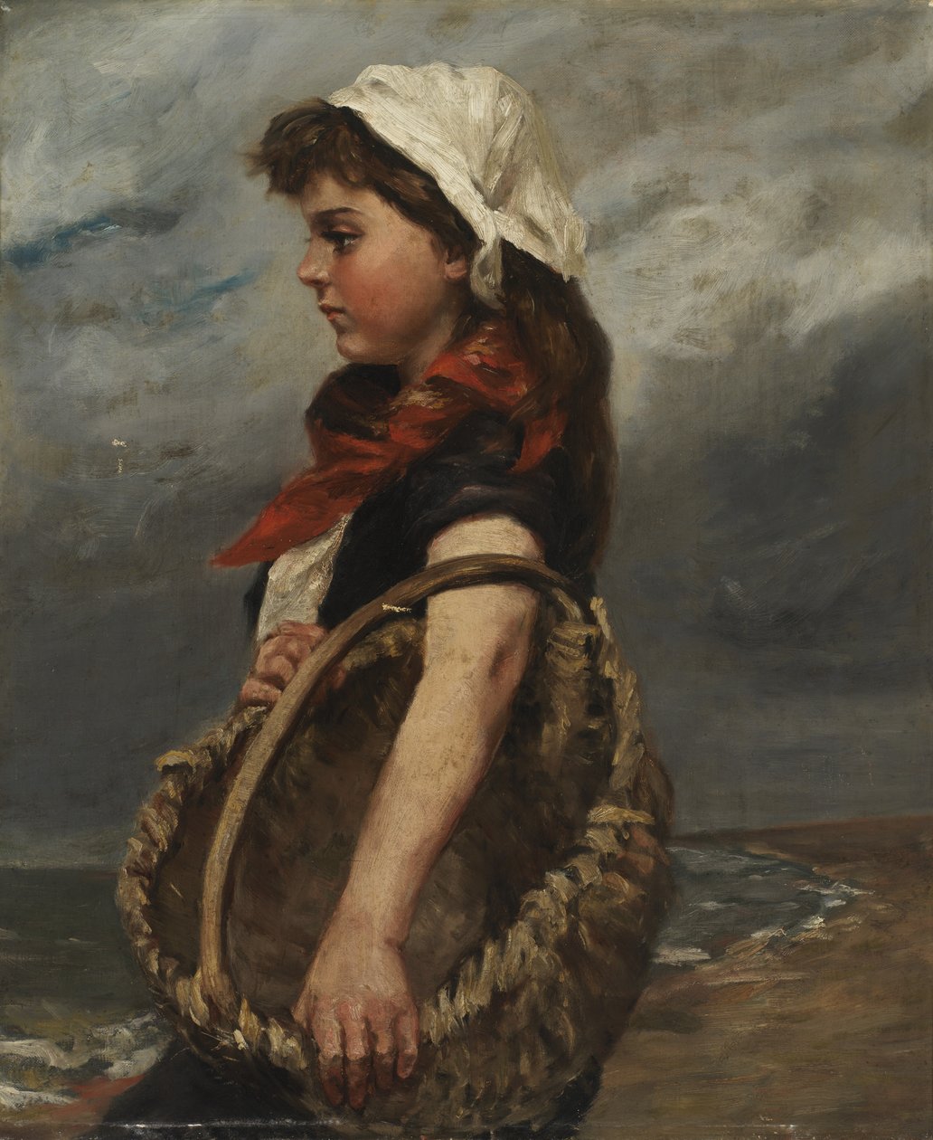 Lány kosárral, kb. 1888. alkotó: Alice Pike Barney