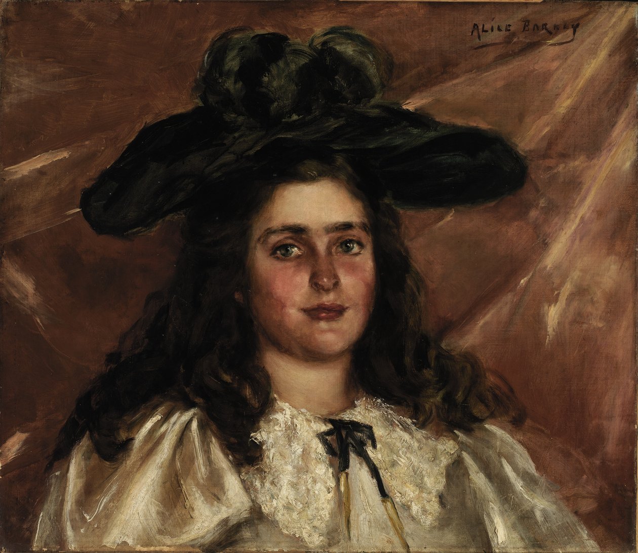 Laura Alice a nagy kalapban alkotó: Alice Pike Barney