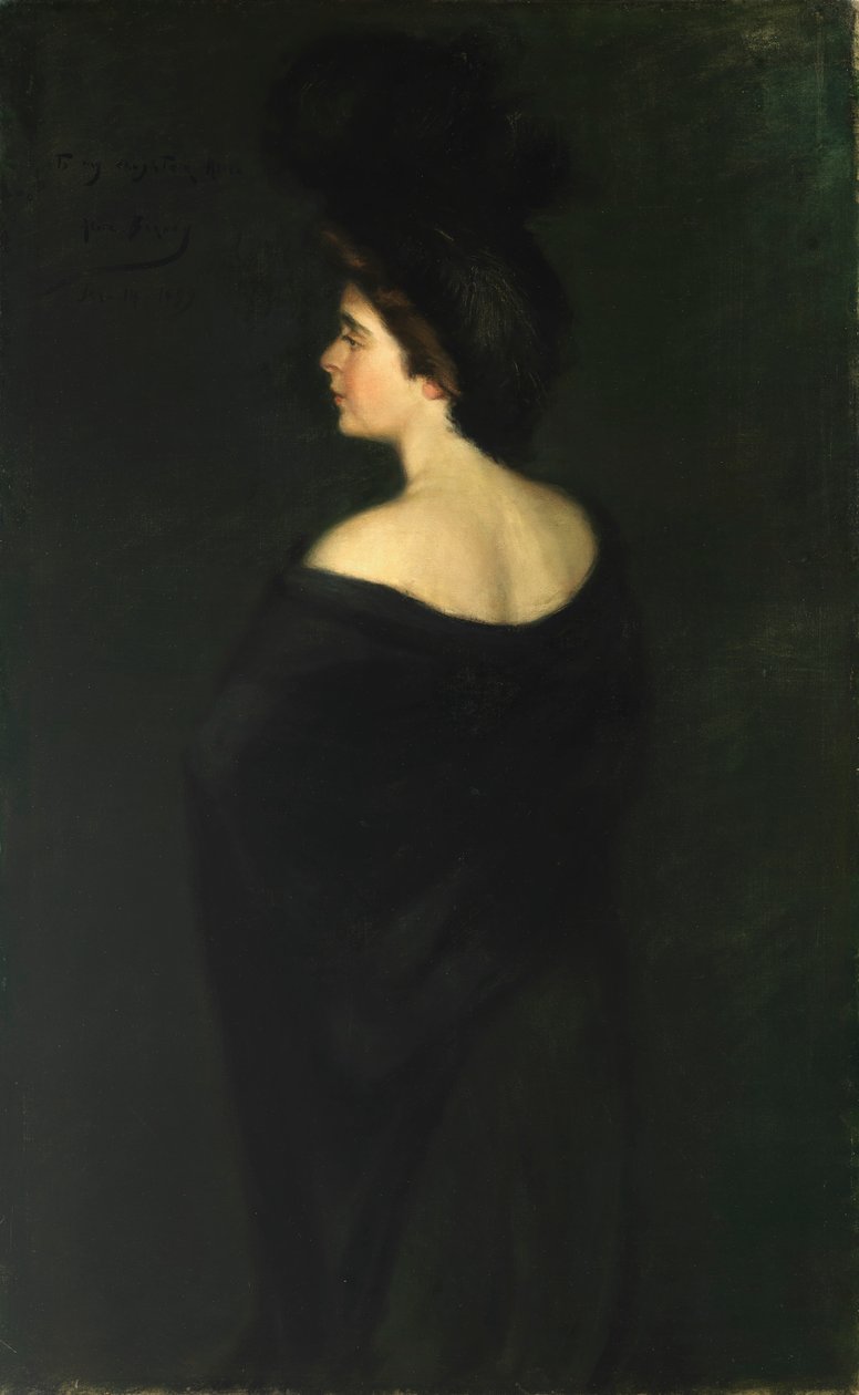 Laura feketékben, 1899. alkotó: Alice Pike Barney