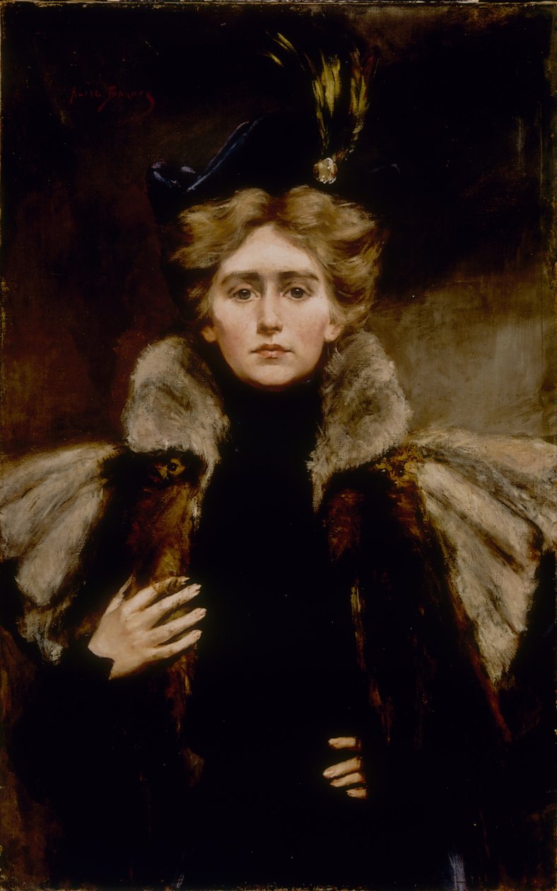 Natalie szőrme köpenyben alkotó: Alice Pike Barney
