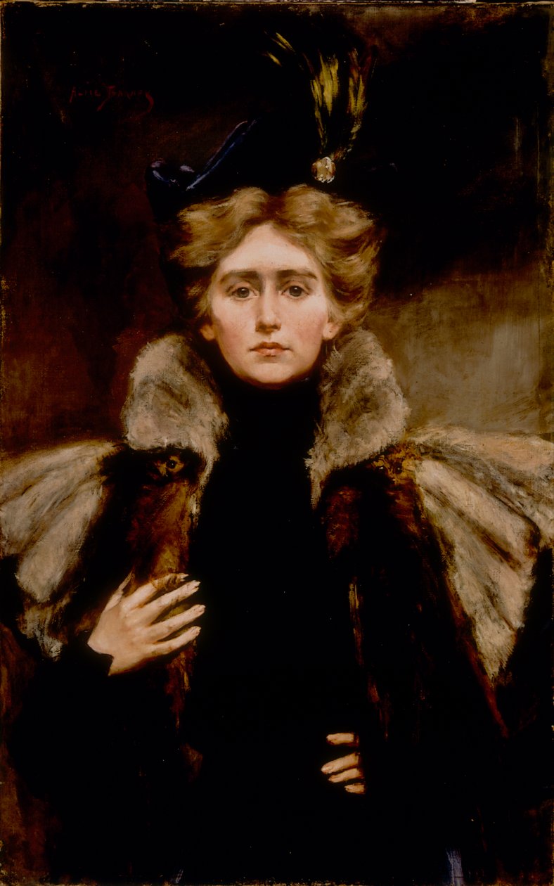 Natalie a Fur Cape-ben, 1897. alkotó: Alice Pike Barney