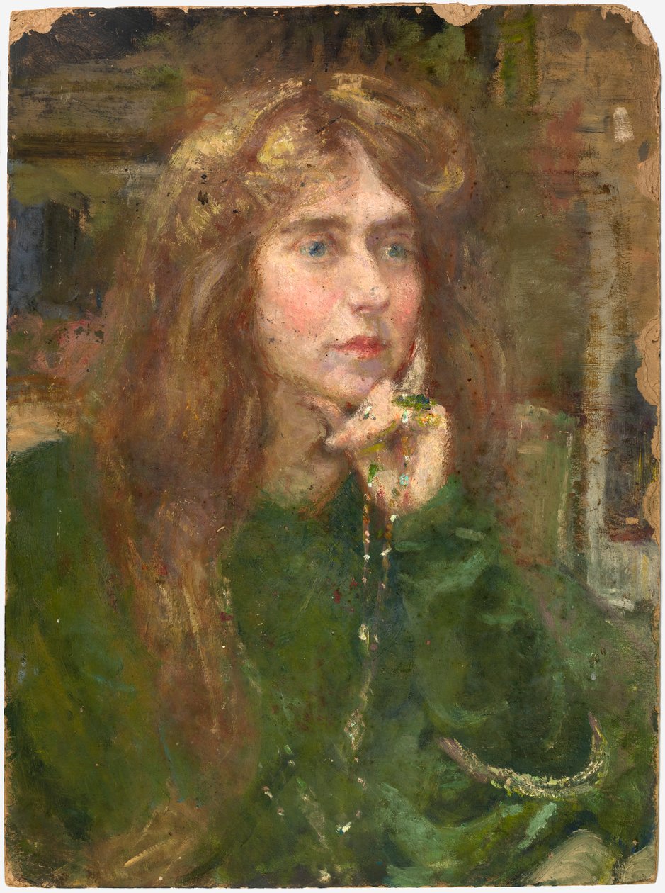 Natalie nyaklánccal, kb. 1900. alkotó: Alice Pike Barney