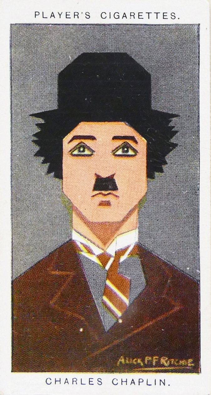 1926-os játékos cigarettakártyája, amelyen Charlie Chaplin látható alkotó: Alick Penrose Forbes Ritchie