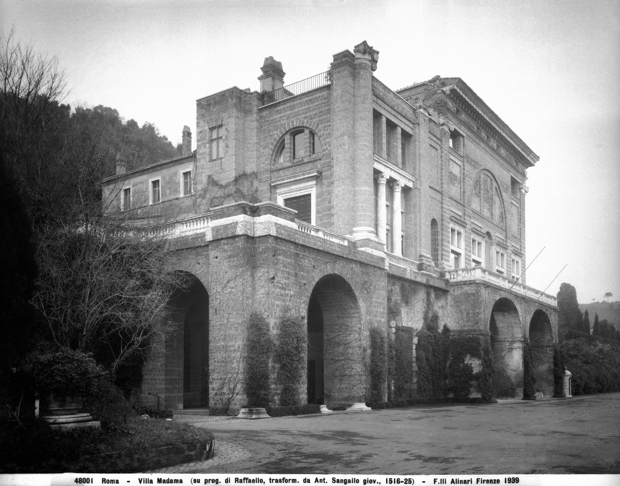 A Villa Madama terasza, Róma alkotó: Fratelli Alinari