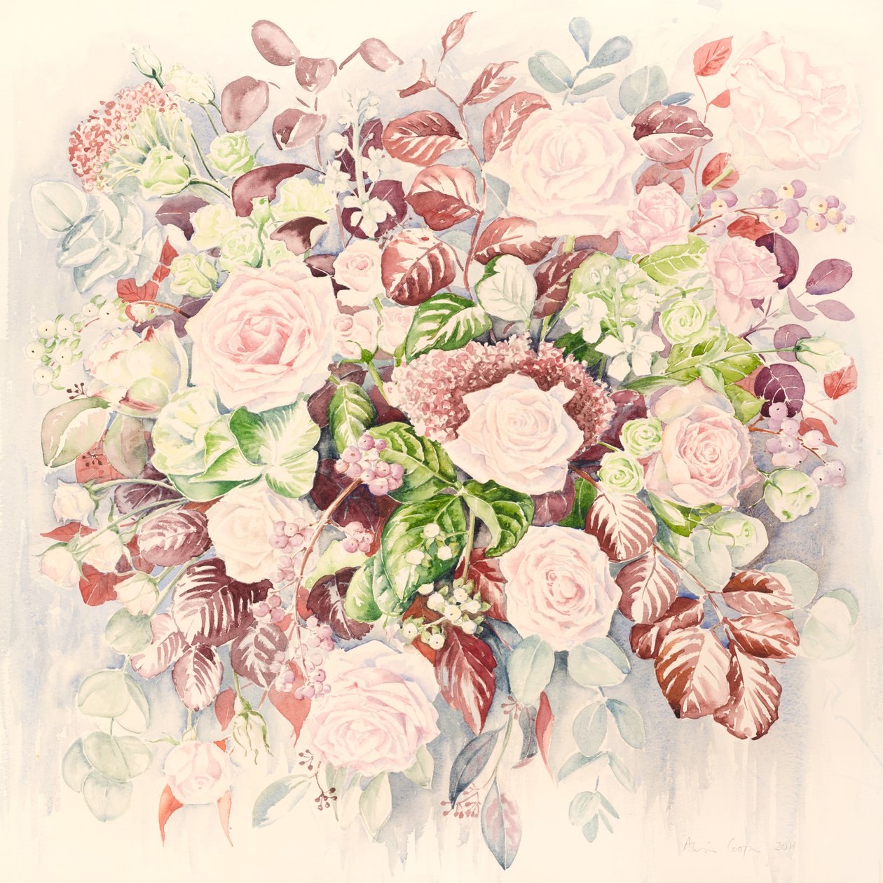 Esküvői virágok, 2011, akvarell alkotó: Alison Cooper