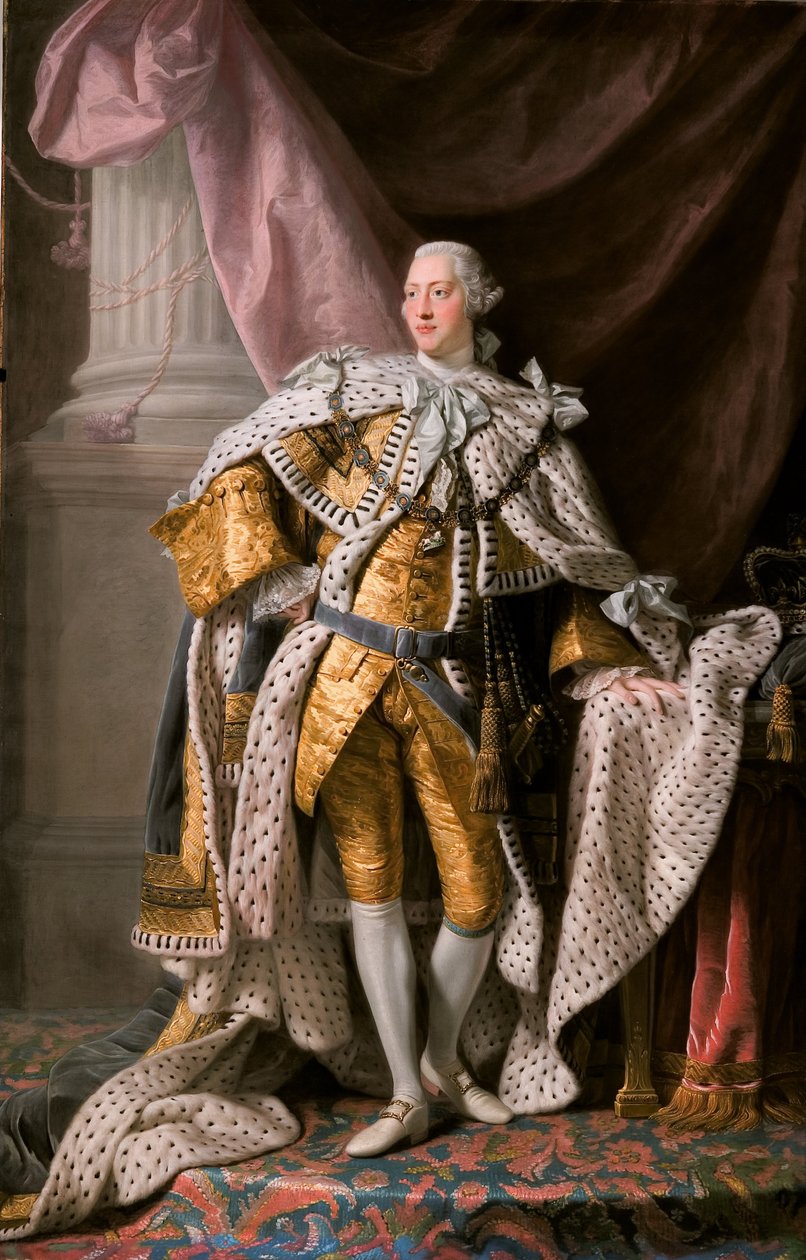György király koronázási ruhában alkotó: Allan Ramsay