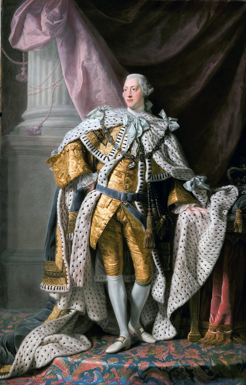 "III. György király (1738-1820) angol király portréja koronázási ruhában" Allan Ramsay (1713-1784) festménye 1770 körül Dél-Ausztráliai Művészeti Galéria Adelaide Australia alkotó: Allan Ramsay