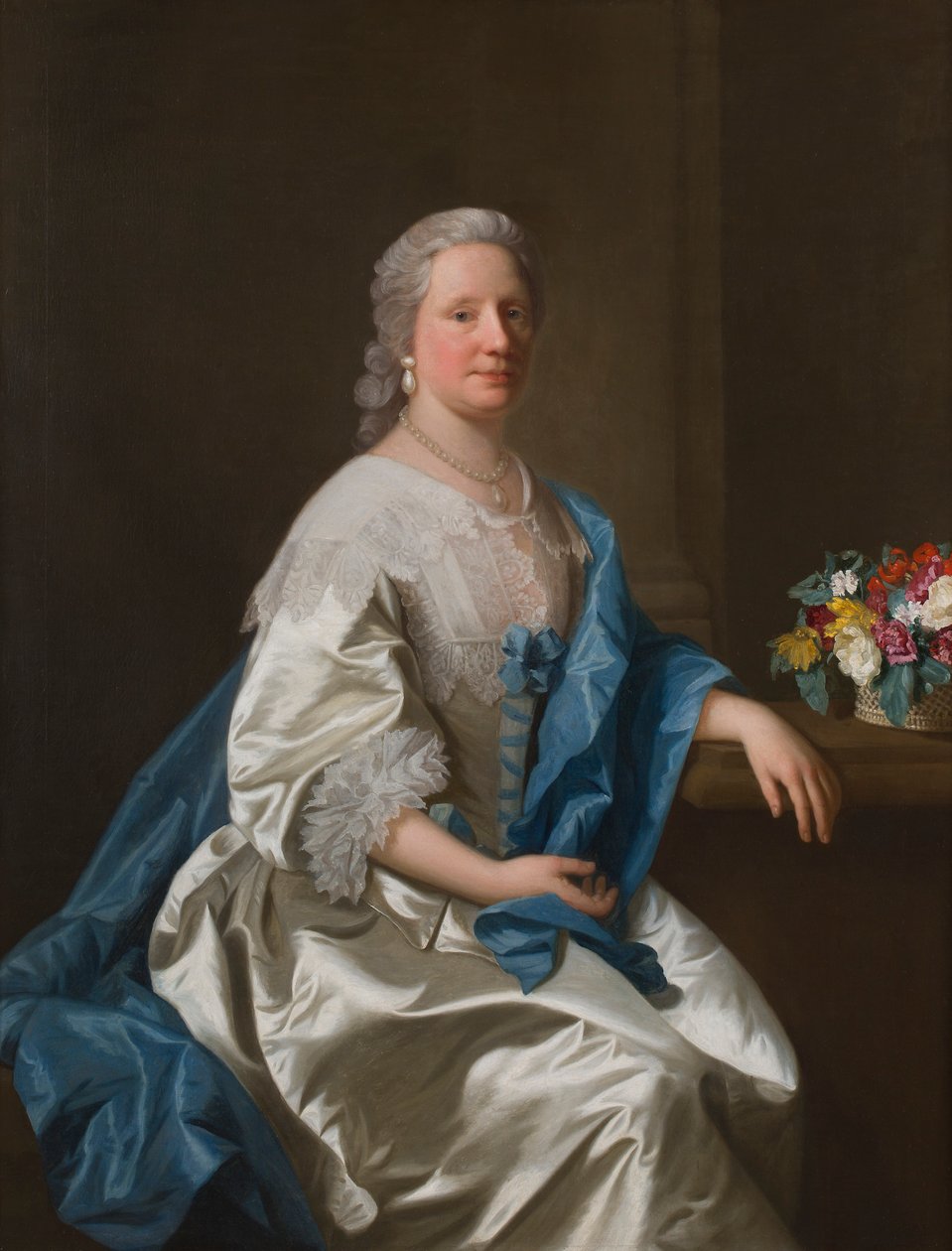 Anne Leighton portréja (olaj, vászon) alkotó: Allan Ramsay