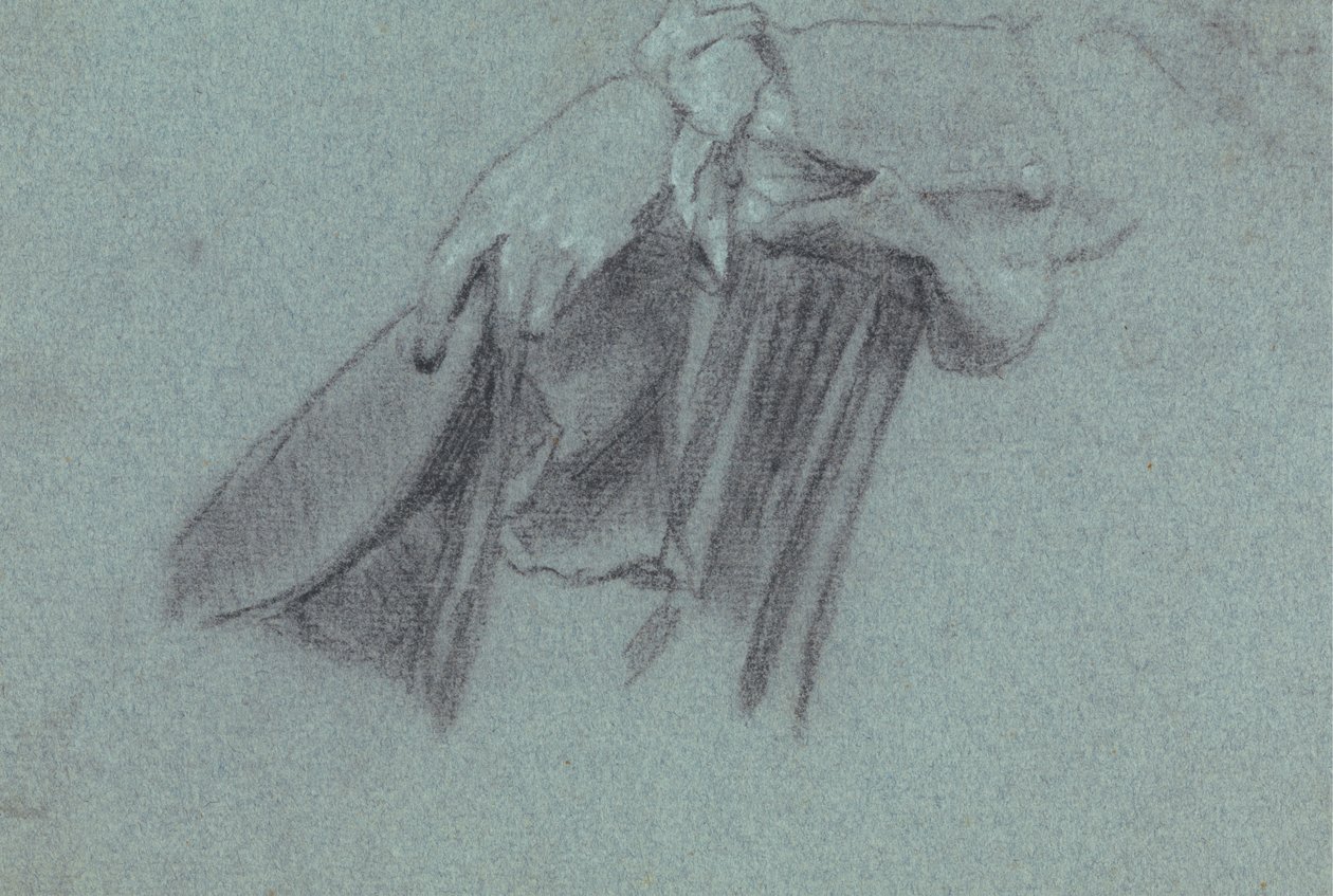 Tanulmány egy kalapot tartó kézről alkotó: Allan Ramsay