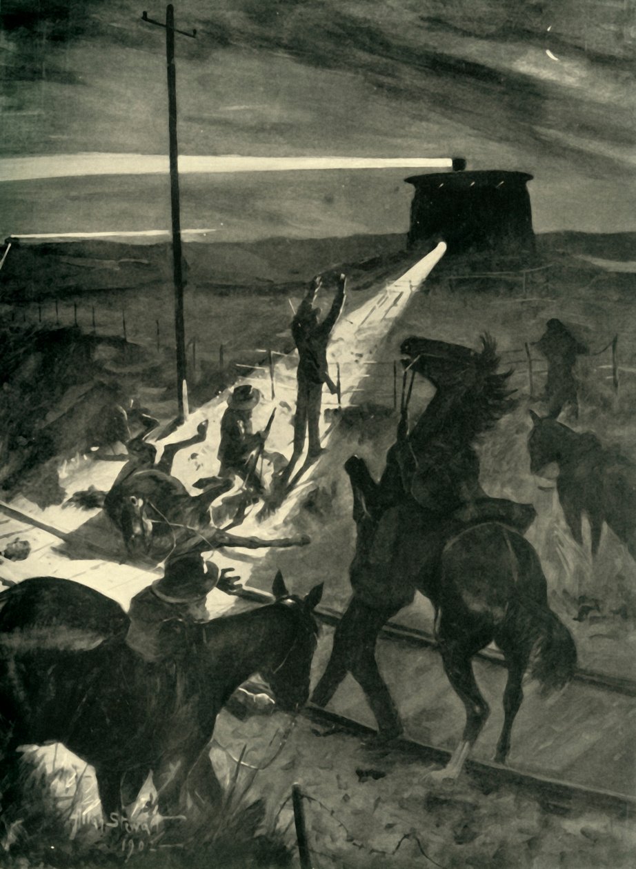 „Egy éjszakai vasúti átkelési kísérlet veresége”, 1902. alkotó: Allan Stewart