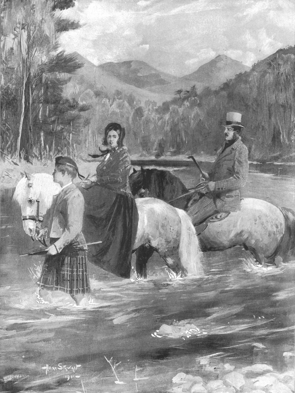 ..."Őfelsége és a herceg hitvese megtámadják a Garryt, 1844. szeptember 25.", 1901. alkotó: Allan Stewart